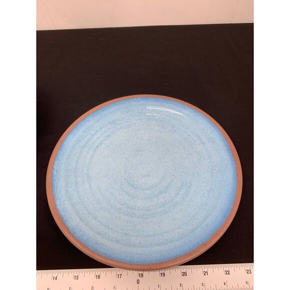 Melamine Brown and Blue 11" Dinner Plate and Bowl Shatter Proof Dishwasher Safe - Picture 4 of 6